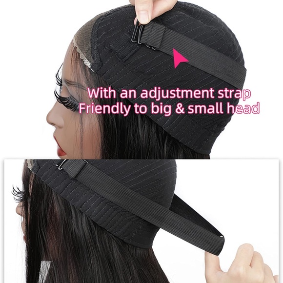 - 24” Straight HD LACE BRAZILIAN HUMAN HAIR PRE CUT LACE Glue less Wear and go - Picture 9 of 17